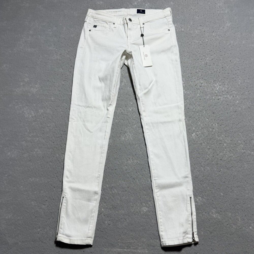 AG Adriano Goldschmied Jeans Women’s 27 White The Legging Ankle Skinny NWT $225